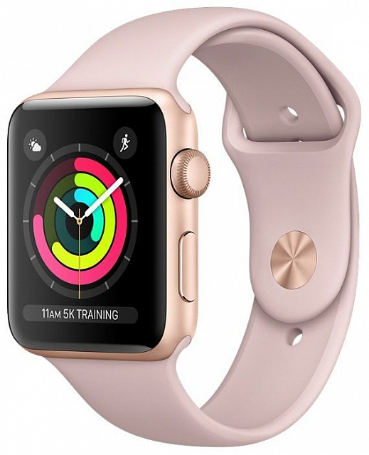 Apple Watch Series 3 38mm Aluminum Case with Sport Band Rose