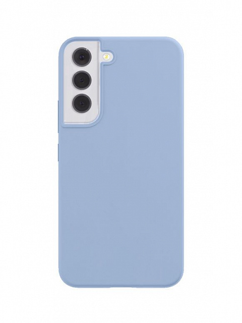Чехол защитный vlp Silicone Case для Samsung Galaxy S22+ серо-голубой